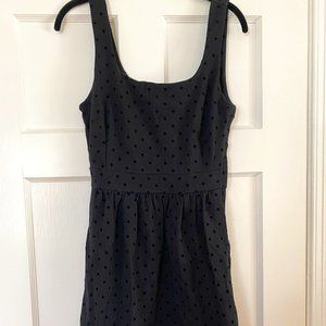 Madewell Black Velvet Swiss Dot Ponte Dress Size S